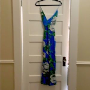 Free people floral silk like wrap jumpsuit